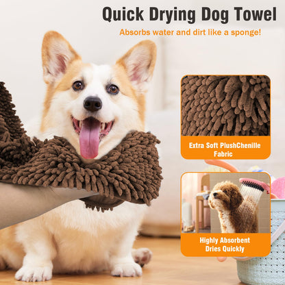 Microfiber Dog Towels for Drying Dogs, Super Absorbent, Soft and Quick Drying Pet Grooming Towel, 31Inch X 13Inch, Perfec
