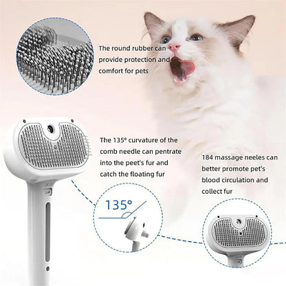 Furry Basics Pet Grooming Brush, Furry Basics Pet Brush, Furrybasics Pet Grooming Comb, Pet Hair Removal Comb with Water Tank and Release Button (Green+Pink)