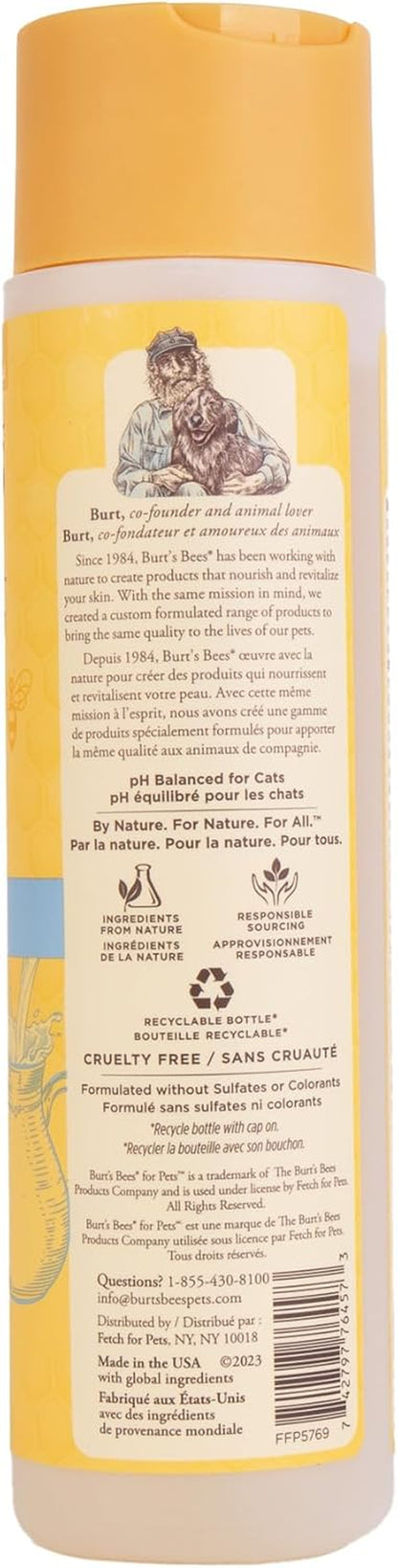 Tearless Kitten Shampoo with Buttermilk and Honey, Gentle Cat Shampoo for Itchy Skin and Sensitive Coats, Easy Rinse Low Lather Formula, 99.3% Natural Origin, 10 Fl Oz