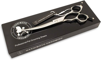 Dog Scissors for Grooming, Curved Dog Grooming Scissors with Safety round Tips, 6.5 Inch, Curved Blade, Light Weight, No Stabbing with Blunt Tip.